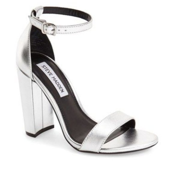 Steve Madden Carson Silver Leather Heel - Picture 2 of 8